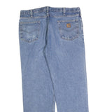 CARHARTT Mens Relaxed Light Blue Denim Jeans W40 L34 Classic Cotton Blend Zip
