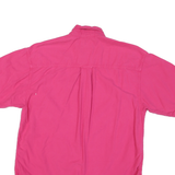 EDDIE BAUER Mens Pink Cotton Blend Casual Shirt L Button Down Short Sleeve