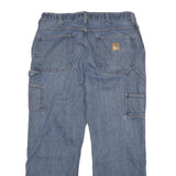 CARHARTT Mens Jeans Blue Regular Straight Denim Medium W34 L27 Workwear Zip