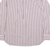 TOMMY HILFIGER Mens White & Red Check Shirt M Button Down Collar Cotton Long