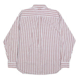 TOMMY HILFIGER Mens White & Red Check Shirt M Button Down Collar Cotton Long