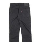 LEVI'S Mens Black Slim Straight Cotton Blend Trousers W30 L29 Stylish Zip