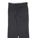 DICKIES Mens Cotton Blend Black Relaxed Straight Trousers W30 L32 Workwear