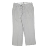Mens Light Grey Regular Fit Straight Leg Trousers W34 L28 Smart Work Casual