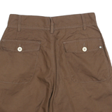 PEOPLE Womens Shorts Brown Casual S W26 Button Fastening Cotton Blend
