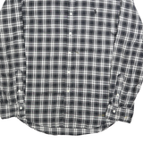 POLO RALPH LAUREN Mens Black & White Check Shirt L Classic Cotton Blend Long