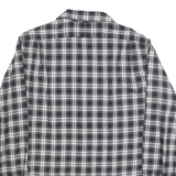 POLO RALPH LAUREN Mens Black & White Check Shirt L Classic Cotton Blend Long