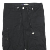 BUGLE BOY Womens Black Casual Cotton Blend Cargo Shorts M W32