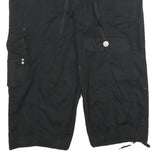 BUGLE BOY Womens Black Casual Cotton Blend Cargo Shorts M W32