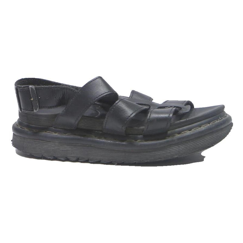 DR MARTENS Clarissa Womens Black Leather Strappy Sandals UK 4 Chunky Sole