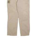 CARHARTT Mens Cotton Blend Beige Relaxed Straight Trousers W38 L32 Workwear