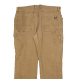 DICKIES Mens Relaxed Beige Cotton Blend Workwear Trousers W38 L32 Durable Fit