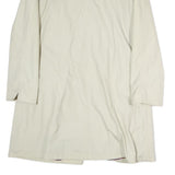 CHALOM Mens Cream Zip Jacket M Cotton Plain Classic Lightweight Comfortable