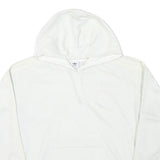 ADIDAS Womens White Hoodie UK 6 Cotton Blend Casual Pullover Sweatshirt
