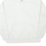 ADIDAS Womens White Hoodie UK 6 Cotton Blend Casual Pullover Sweatshirt