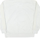 ADIDAS Womens White Hoodie UK 6 Cotton Blend Casual Pullover Sweatshirt