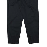 LEE Mens Cotton Blend Black Relaxed Tapered Trousers W29 L27 Classic Casual Zip