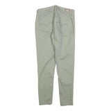 LEVI'S Womens Cotton Blend Slim Green Trousers W26 L25 Stylish Zip Closure