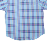 WRANGLER Mens Blue & Purple Check Shirt L Casual Cotton Blend Western Style