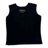 Skull With Wings Harley Davidson Graphic Tank Top - 2XL Black Cotton