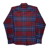 Barbour Checked Flannel Shirt - Large Blue Cotton
