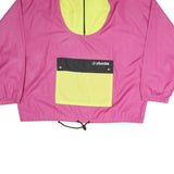 RIVELLA Womens Pink & Yellow Zip Jacket L Polyester Colourblock Outdoor Casual