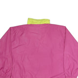 RIVELLA Womens Pink & Yellow Zip Jacket L Polyester Colourblock Outdoor Casual