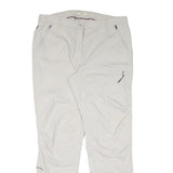 Beige Mens Regular Fit Straight Leg Trousers W34 L32 Polyester Blend Zip Closure