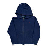 Age 7 Polo By Ralph Lauren Hoodie - Small Navy Cotton Blend