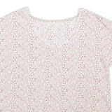 WHITE STUFF Womens Cream Printed Short Sleeve Round Neck Top UK 10 Cotton Blend