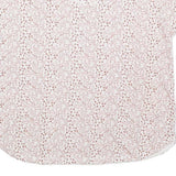 WHITE STUFF Womens Cream Printed Short Sleeve Round Neck Top UK 10 Cotton Blend