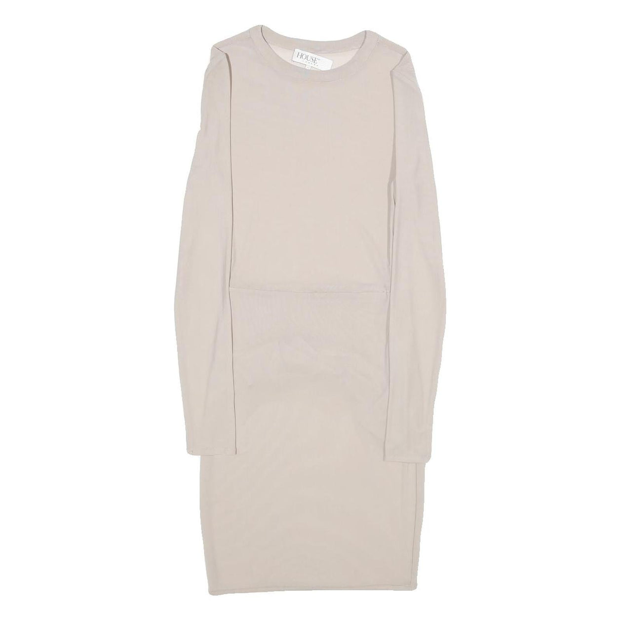 cream bodycon dress long sleeve Cream Ribbed Boat Neck Long Sleeve Bodycon Dress