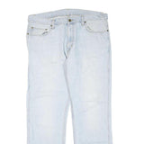 CARHARTT Mens Regular Fit Light Blue Denim Jeans W38 L32 Cotton Blend Zip
