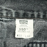 Levis Denim Shorts - 30W 10L Grey Cotton