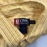 Chaps Ralph Lauren Striped Shirt - XL Yellow Cotton