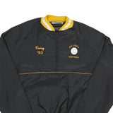 DOROTHY DUNNE Mens Black & Yellow Varsity Style Jacket L Nylon Plain Softball