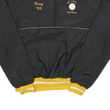 DOROTHY DUNNE Mens Black & Yellow Varsity Style Jacket L Nylon Plain Softball