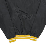 DOROTHY DUNNE Mens Black & Yellow Varsity Style Jacket L Nylon Plain Softball