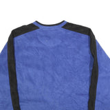GAP Mens Blue & Black V-Neck L Polyester Sweatshirt Pullover Casual Warm