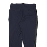 POLO RALPH LAUREN Womens Wool Blend Navy Blue Relaxed Straight Trousers W32 L26