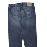 TOMMY HILFIGER Mens Blue Regular Straight Denim Dark W36 L30 Classic Design