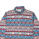 ALFRED DUNNER Mens Blue & Red Green Floral Outdoor Jacket L Polyester Blend