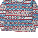 ALFRED DUNNER Mens Blue & Red Green Floral Outdoor Jacket L Polyester Blend