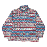 ALFRED DUNNER Mens Blue & Red Green Floral Outdoor Jacket L Polyester Blend