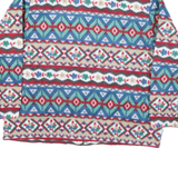 ALFRED DUNNER Mens Blue & Red Green Floral Outdoor Jacket L Polyester Blend