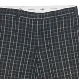DICKIES Mens Black & Grey Checked Casual Shorts XL W40 Regular Fit Durable