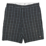 DICKIES Mens Black & Grey Checked Casual Shorts XL W40 Regular Fit Durable