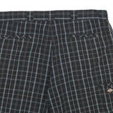 DICKIES Mens Black & Grey Checked Casual Shorts XL W40 Regular Fit Durable