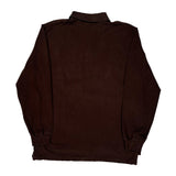 Polo By Ralph Lauren Long Sleeve Polo Shirt - Large Brown Cotton