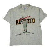 Roberto Hanes Single Stitch T-Shirt - Large Grey Cotton